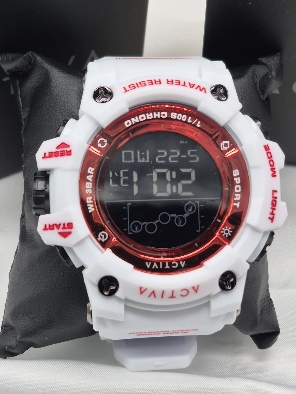 Ativa White and Red Rugged Digital Sports Watch